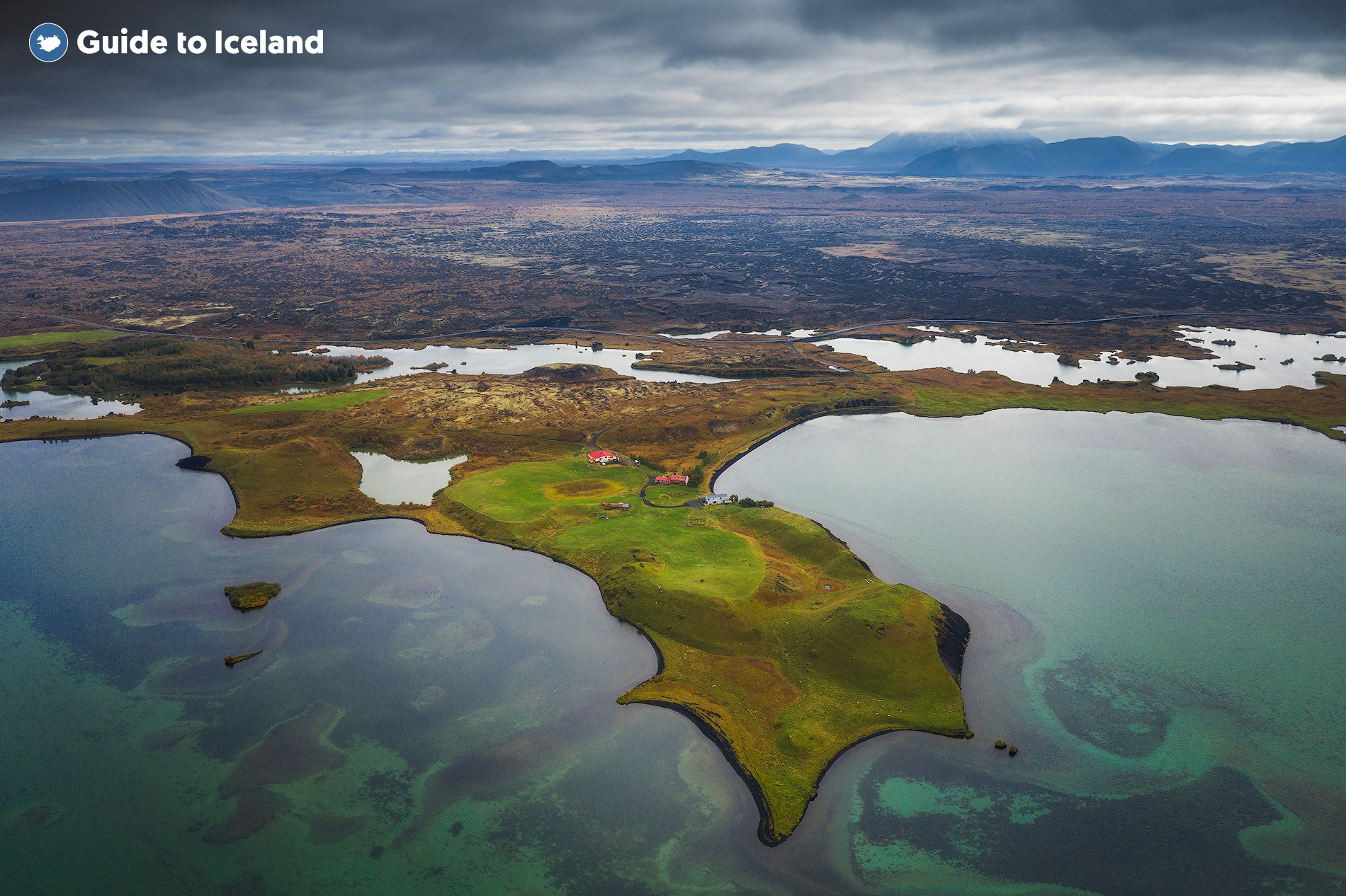북부 아이슬란드의 미바튼 호수.