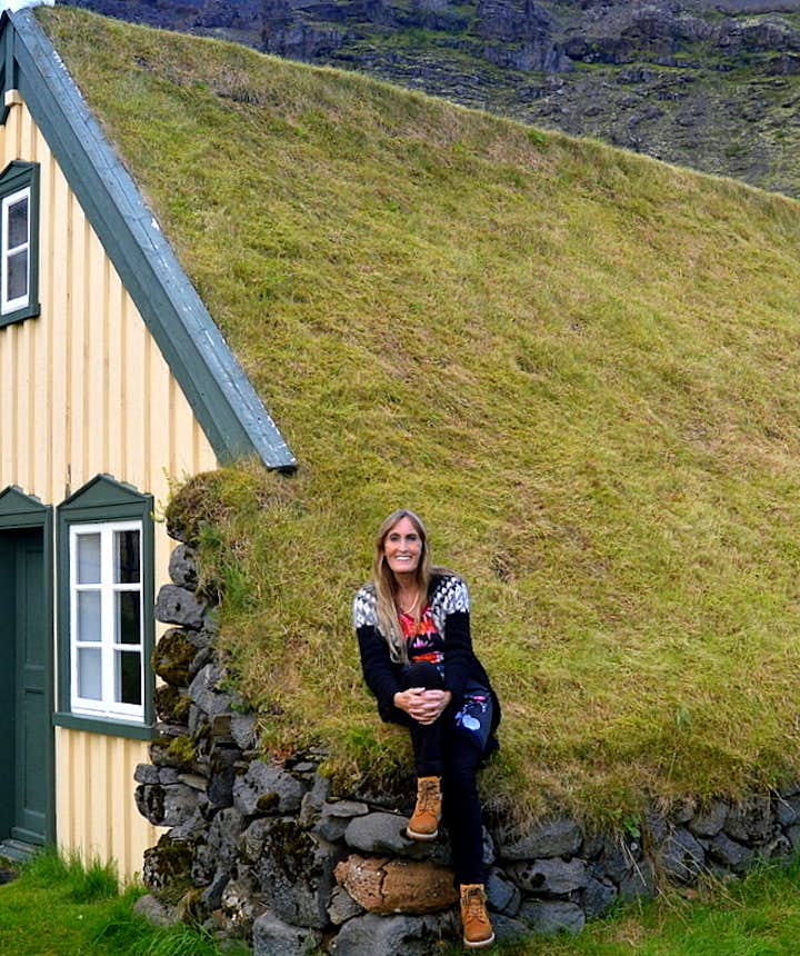 Regína by Hofskirkja Turf Church in Öræfi in South-East Iceland - the youngest one