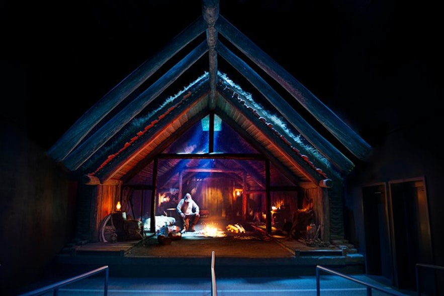 The viking longhouse at FlyOver Iceland