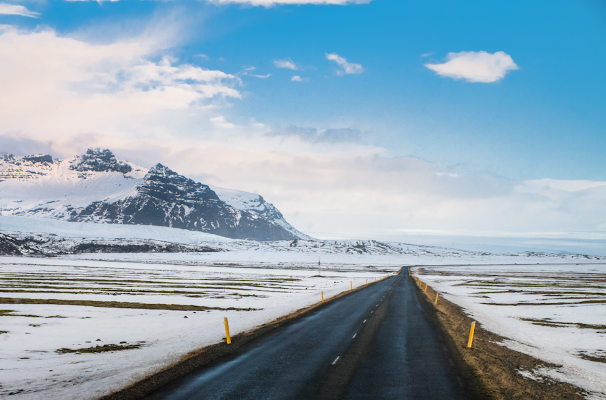 Road in Iceland Golden Circle Area