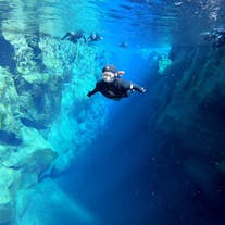 Wetsuit-snorkelavontuur in Silfra met onderwaterfoto's | Transfer inbegrepen