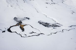 Visite en hélicoptère d'une zone géothermique en Islande