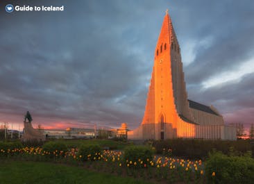 Hallgrimskirkja in Iceland's capital city, Reykjavik.