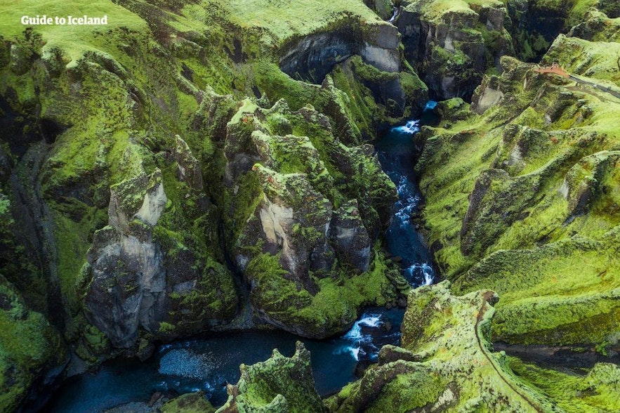 The more dramatic landscapes of Iceland include deep canyons like this one