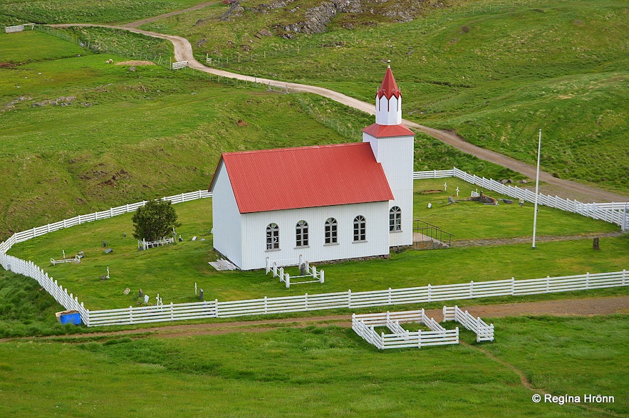 Mt. Helgafell and Helgafellskirkja church Snæfellsnes