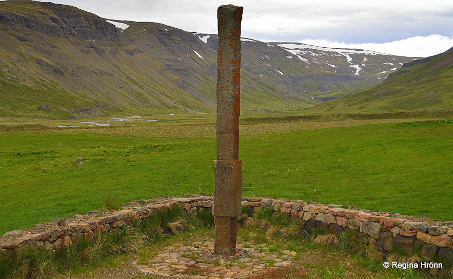 The monument of Snorri Sturluson at Hvammir in Dalir