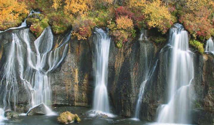 Hraunfoss waterfall in Borgarfjordur
