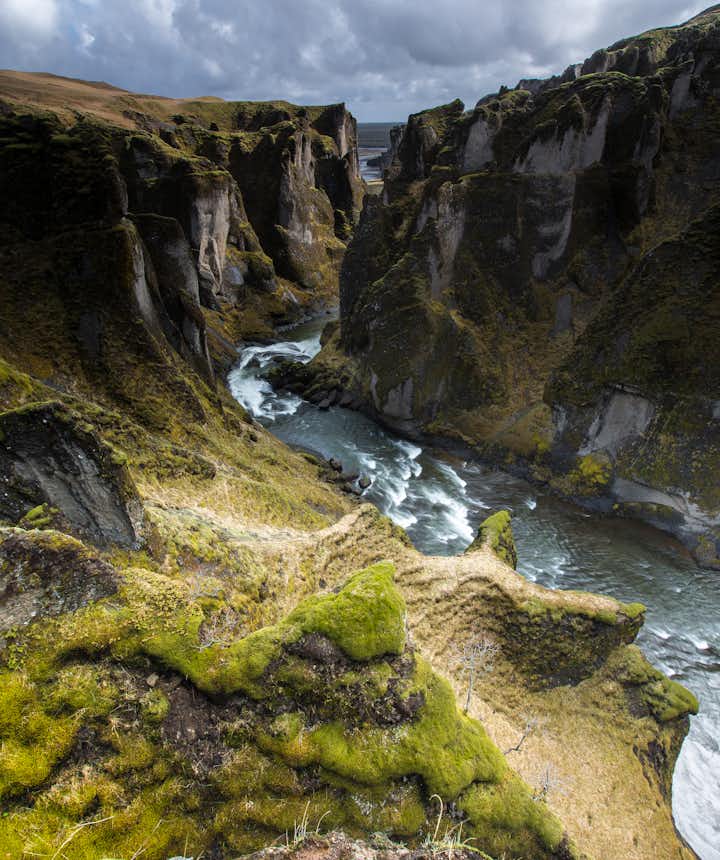 Fjarðarárgljúfur canyon in south Iceland