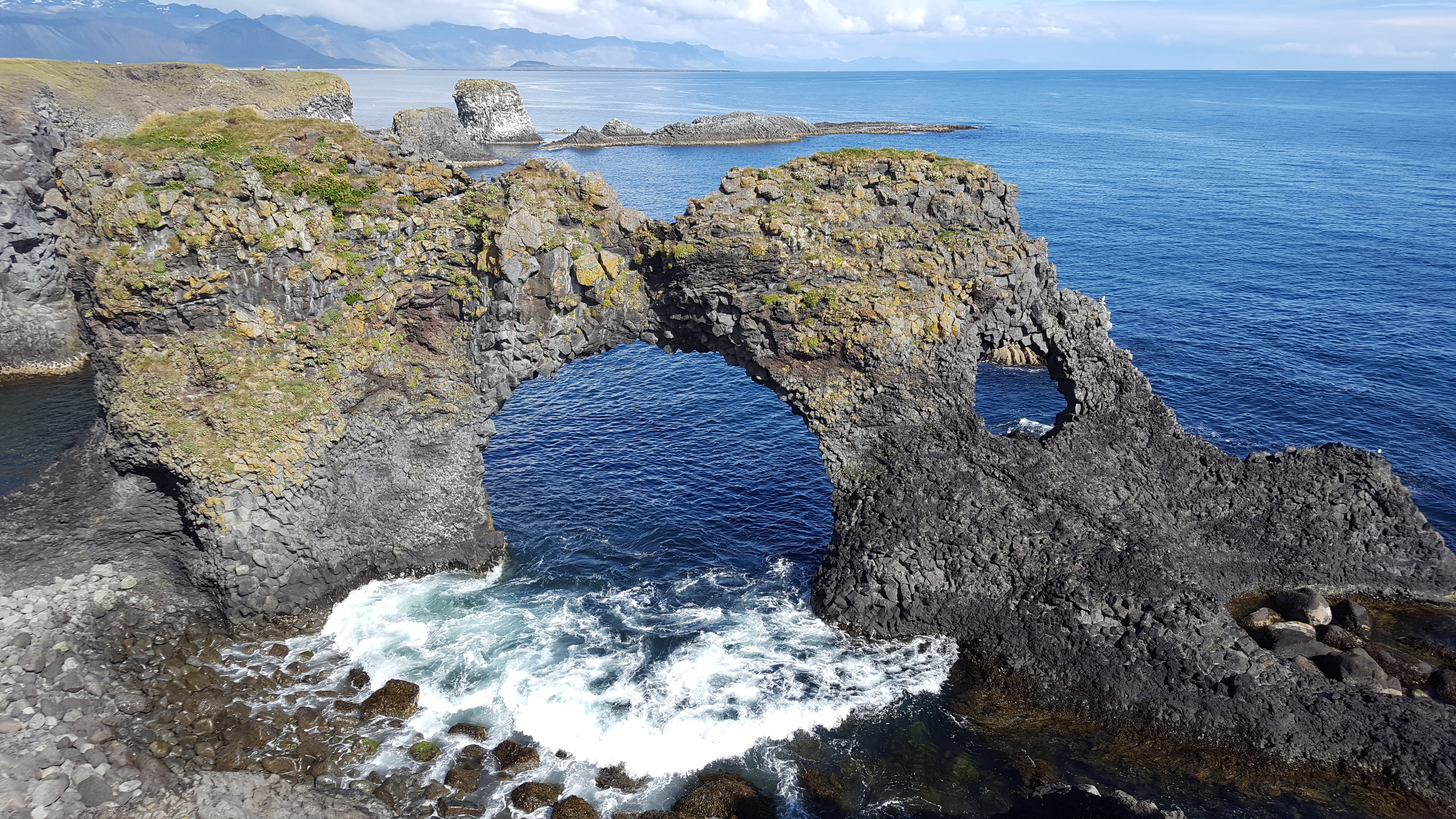 The rocky arch at Arnarstapi on Snaefellsnes Peninsula