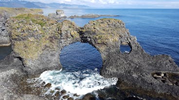 The rocky arch at Arnarstapi on Snaefellsnes Peninsula