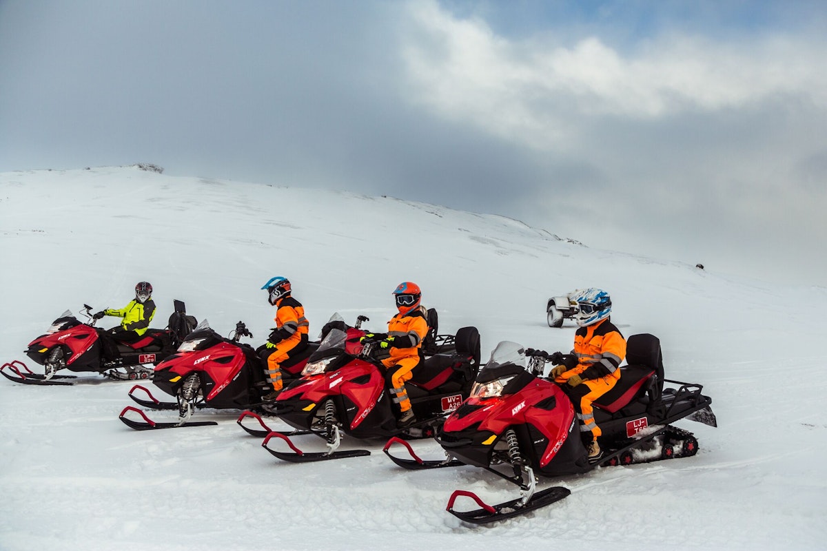 Small-Group 9-Hour Ice Caving and Snowmobiling Tour in Langjokull from ...