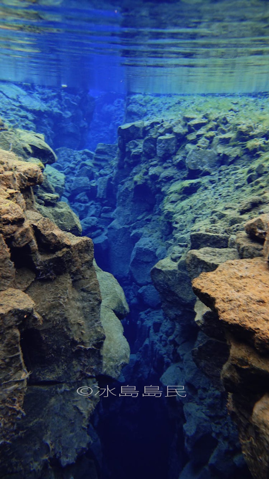 冰島浮潛水底的世界