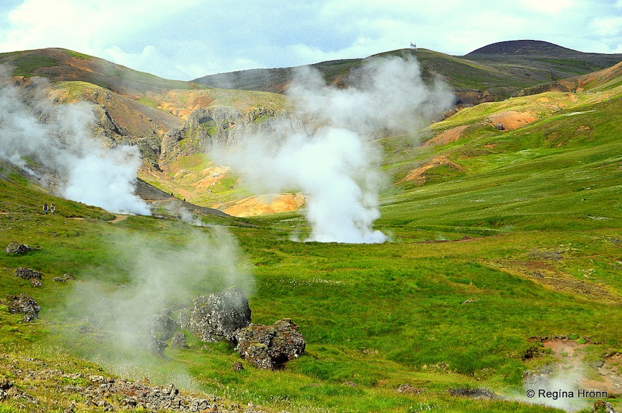 Reykjadalur valley geothermal area