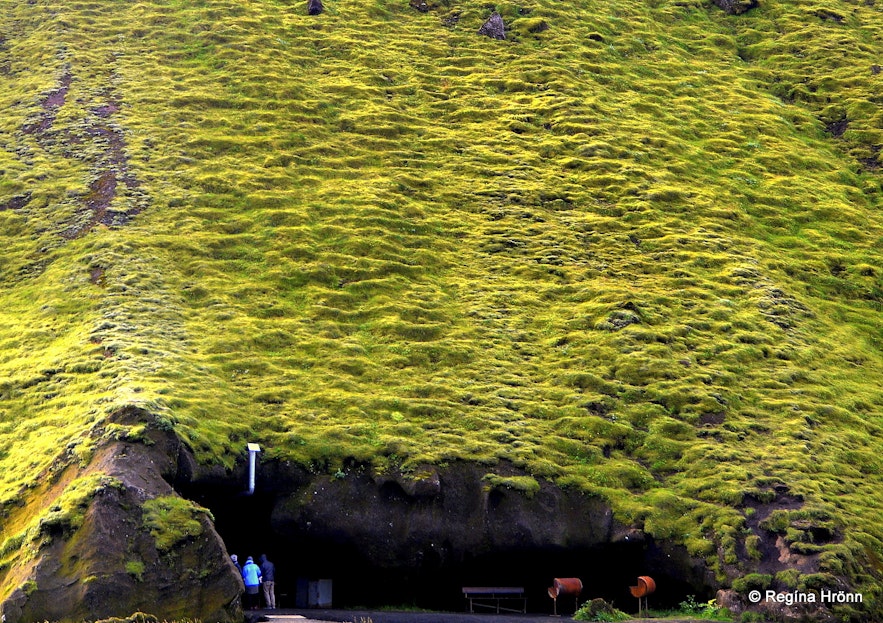 A cave in Þakgil canyon South-Iceland