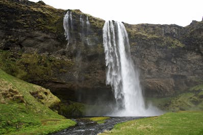 Seljalandsfoss waterfall on the South Coast of Iceland.
