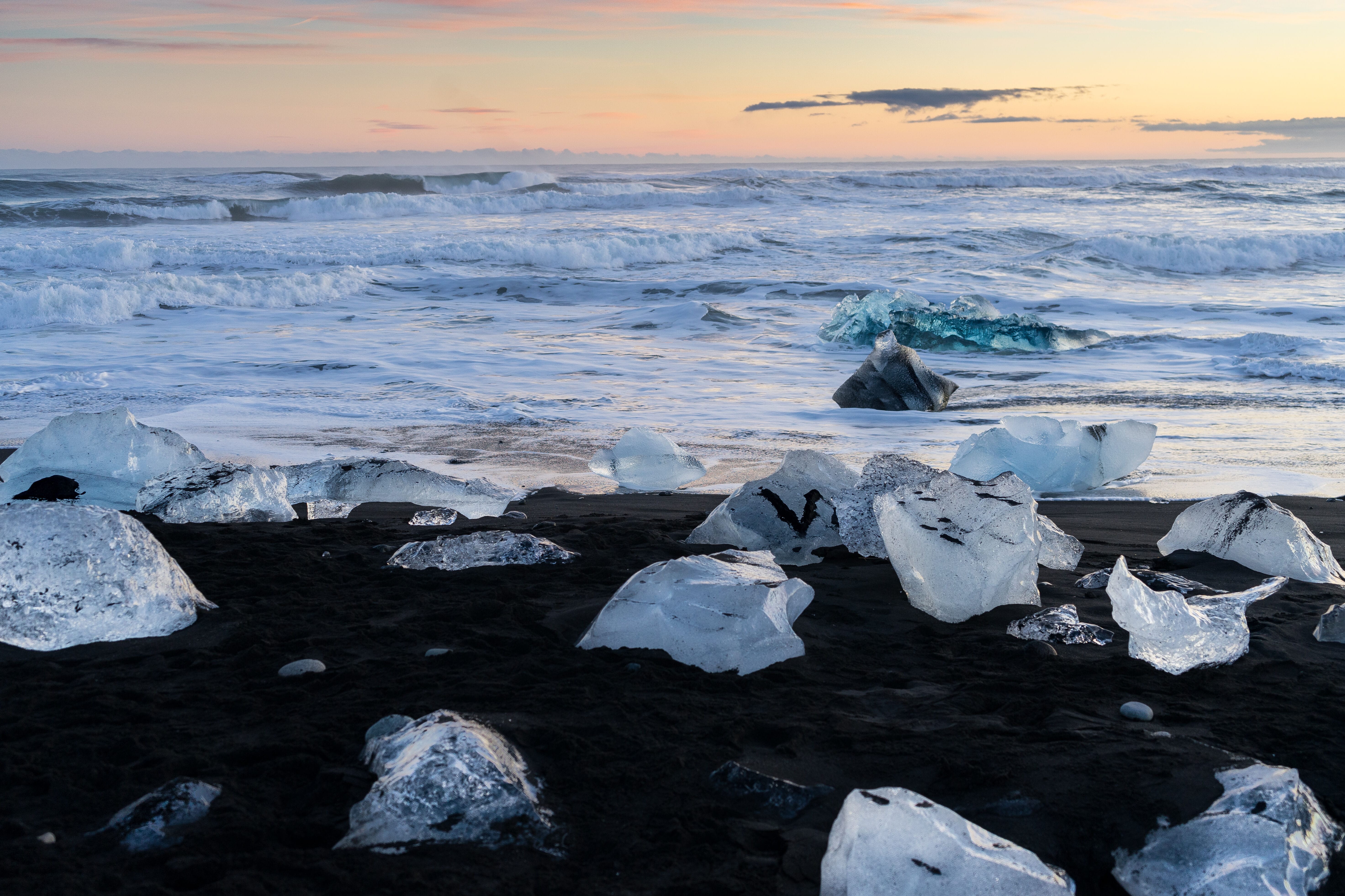 The Diamond Beach in Iceland