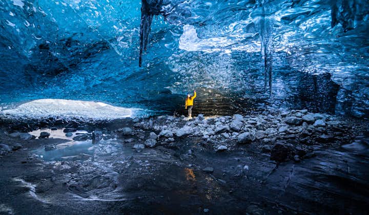 The Crystal Ice Cave in Iceland