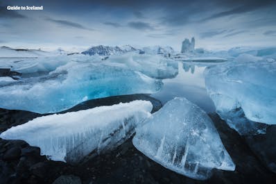 La laguna glaciar Jokulsarlon en Islandia