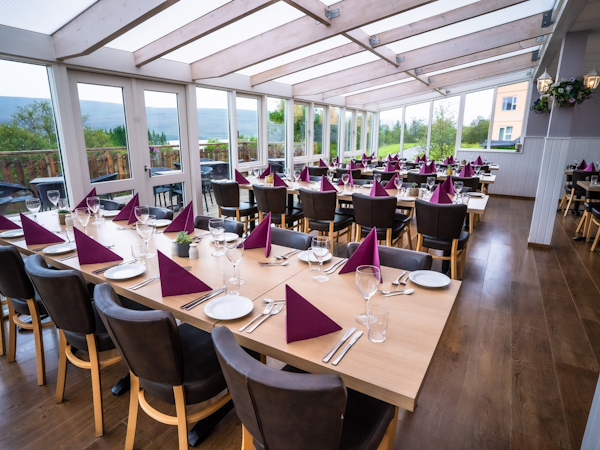 Hotel Hallormsstadur's restaurant is great for looking out on the nature as you dine.