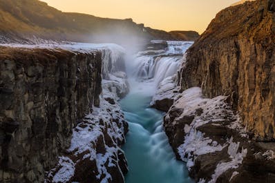 Gullfoss waterfall is a beautiful sight, year-round