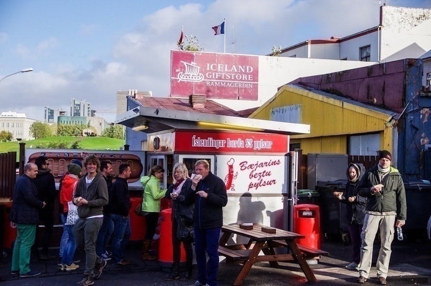 Bæjarins Beztu Pylsur hot dog stand in Reykjavik, Iceland