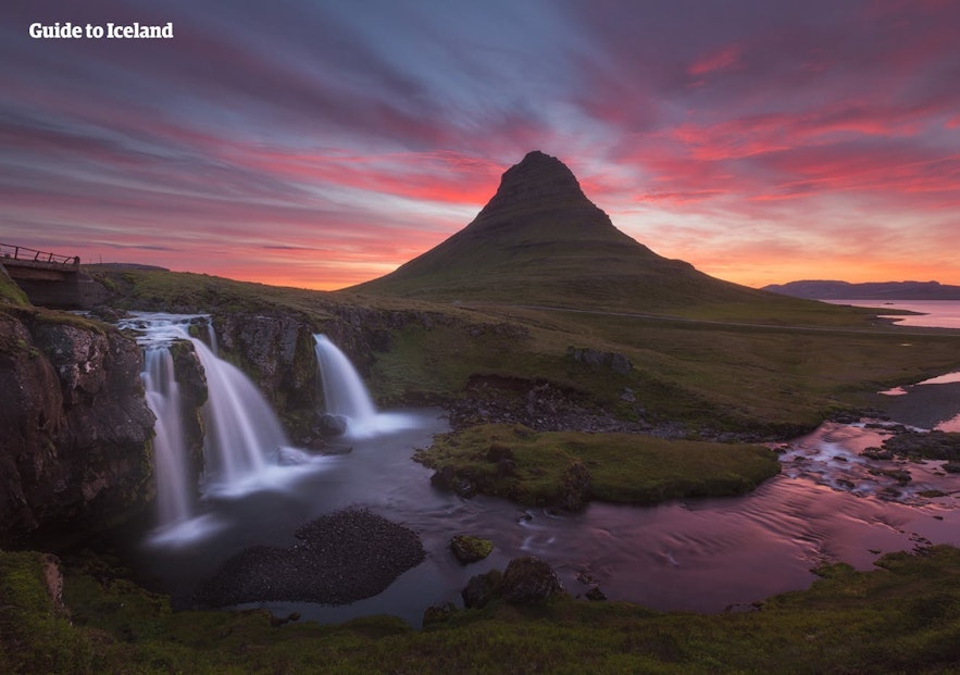 Kirkjufell, the most photographed mountain in Iceland.