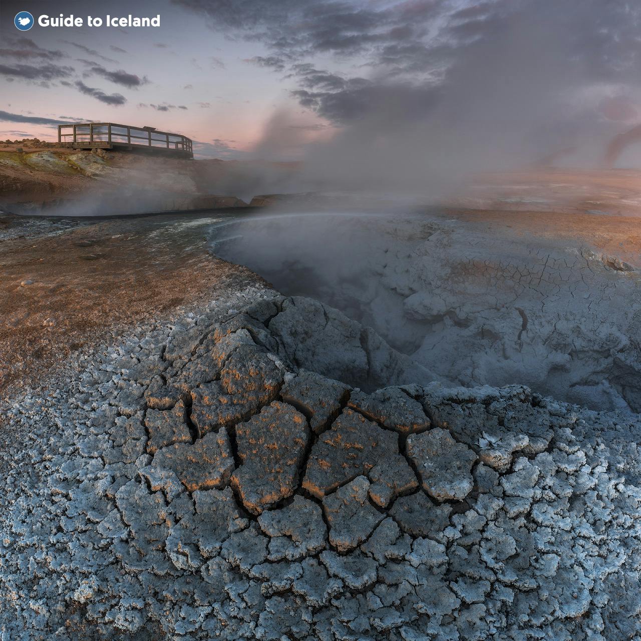Et bilde av det geotermiske Nord-Island.