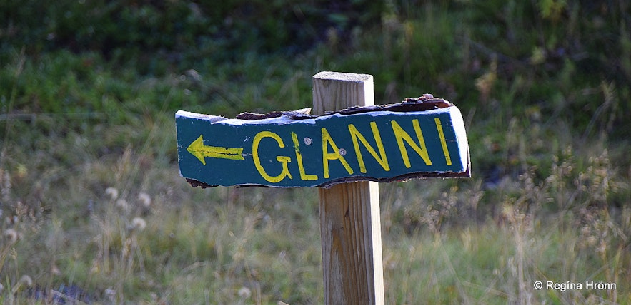 The sign leading to Glanni waterfall