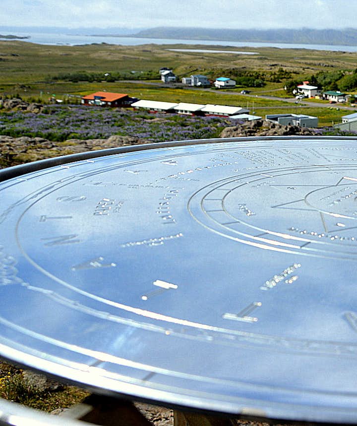 The view-dial at Bóndavarða in Djúpivogur