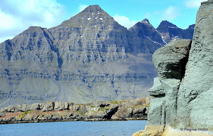 Blábjörg cliffs and Mt. Búlandstindur in East-Iceland