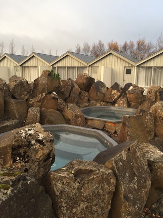Icelandair Hotel Fludir has several hot tubs to relax in.
