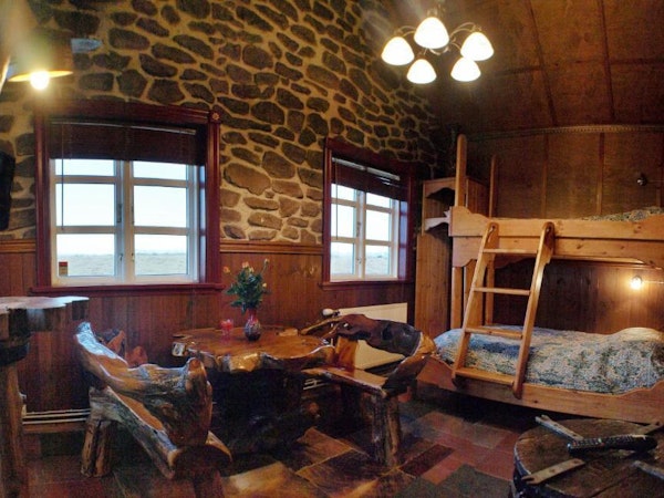 Hlid Fisherman's Village's decor is based on log cabins.