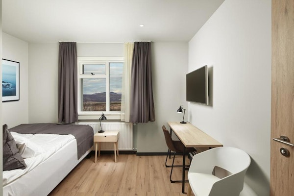 Hotel Varmaland boasts a modern, clean decor.