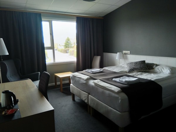 Hotel Kanslarinn's superior rooms are comfortable and large.