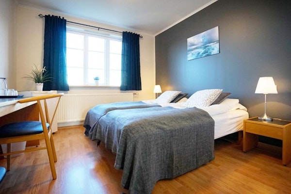 Grenivik Guesthouse has large double bedrooms with beautiful views.