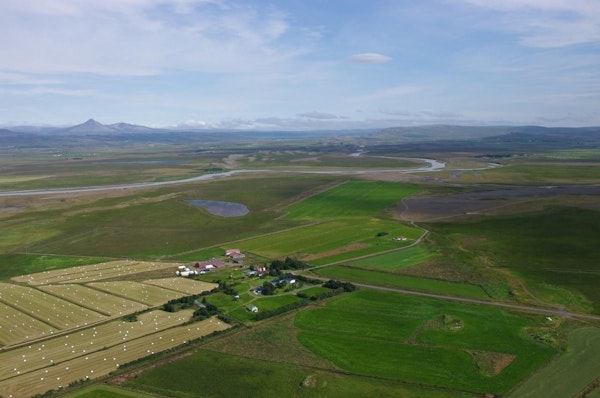 Jadar Farm, as seen from a helicopter.