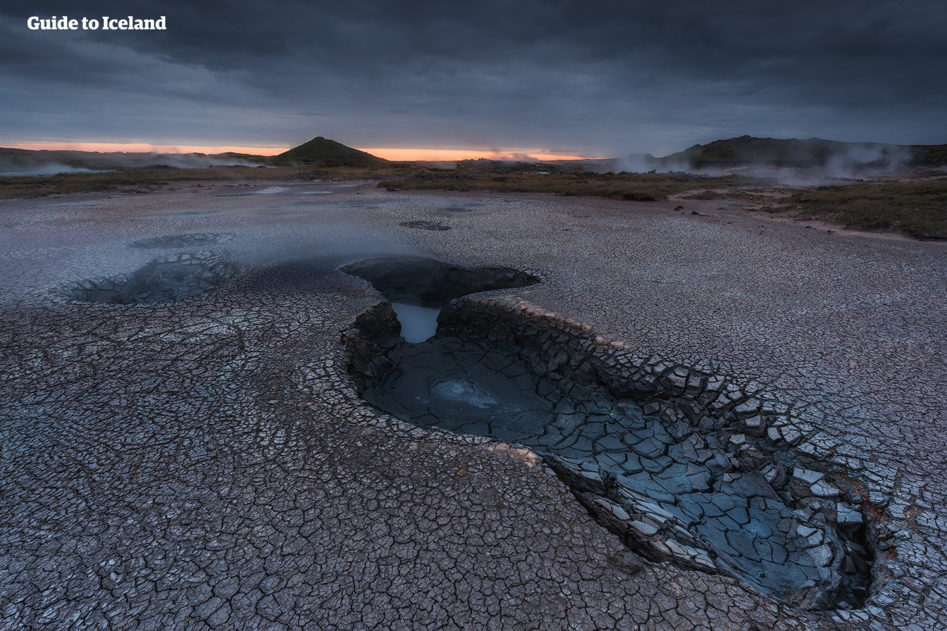 North Iceland boasts many geothermal areas, such as Myvatn and Namaskard.