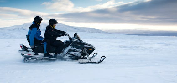 Snowmobiling is a great adventure to take in south-west Iceland.