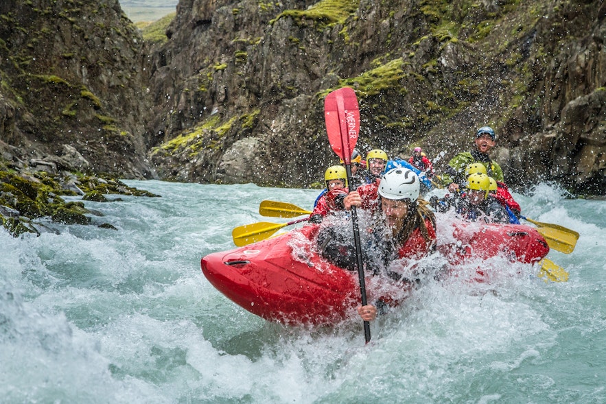 River rafting in North Iceland is scenic and extremely fun