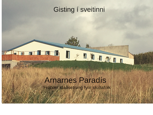 Arnarnes Paradis Guesthouse is surrounded by stunning scenery.