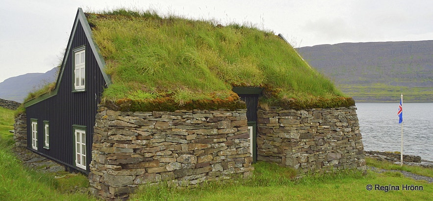 Litlibær turf house in the Westfjords of Iceland