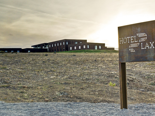 Hotel Laxa is located on the edge of Lake Myvatn.