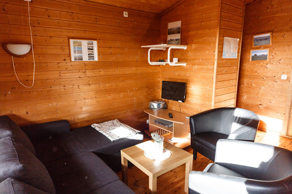 Snorrastaðir has a log-cabin feel.