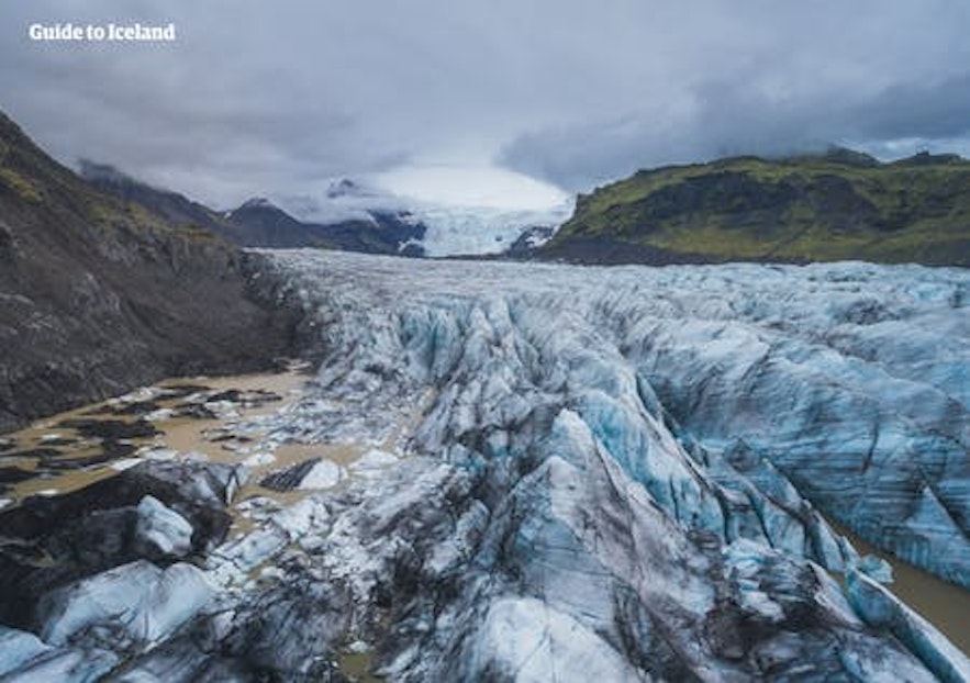 Vatnajökull glacier in Iceland is popular amongst glacier hikers.
