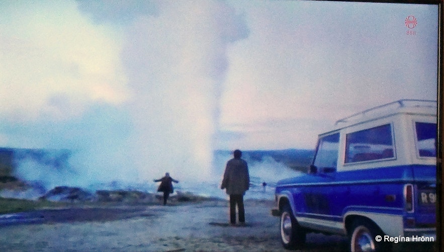 The eruption of Geysir for a film back in 1981