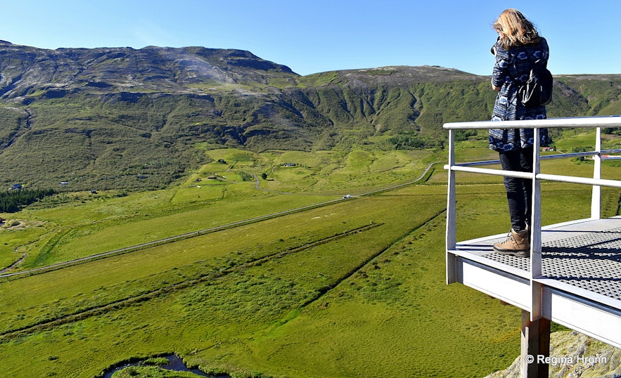 One of the observation platforms on top of Mt. Laugarfjall