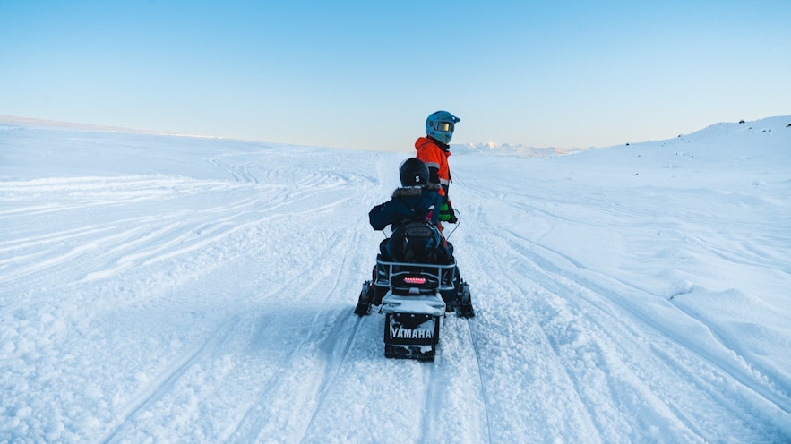 Snowmobiling in Iceland is a great way to spend time with family and friends.