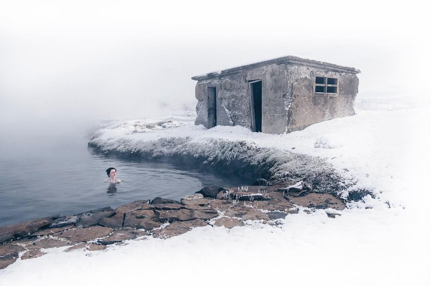 Flúðir小镇附近的秘密温泉