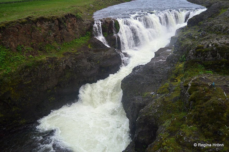 An epic waterfall in Kolugljúfur.