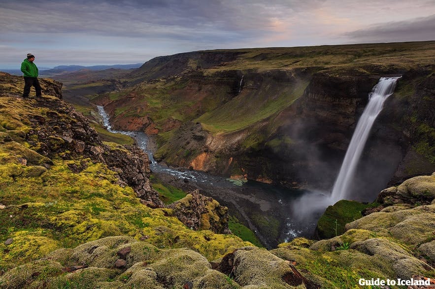 Haifoss waterfall is a lovely hiking destination.